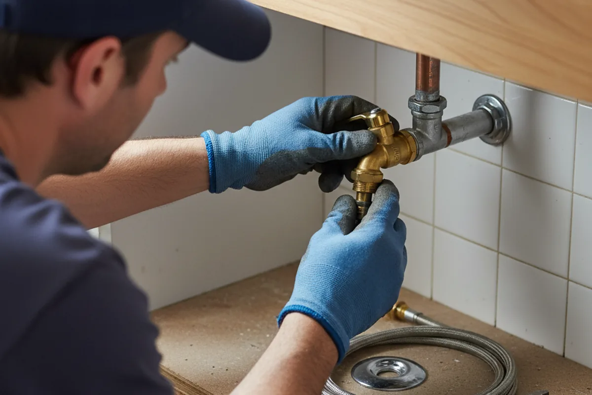 Shutoff valve and fitting work during Emergency Plumbing in Arcadia